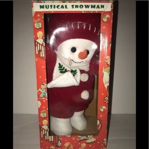 Vintage Christmas Musical Snowman